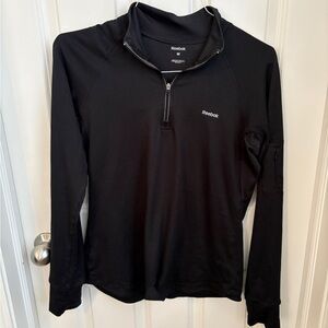 Reebok Women’s Athletic Fitted Quarter Zip Black Women’s Medium